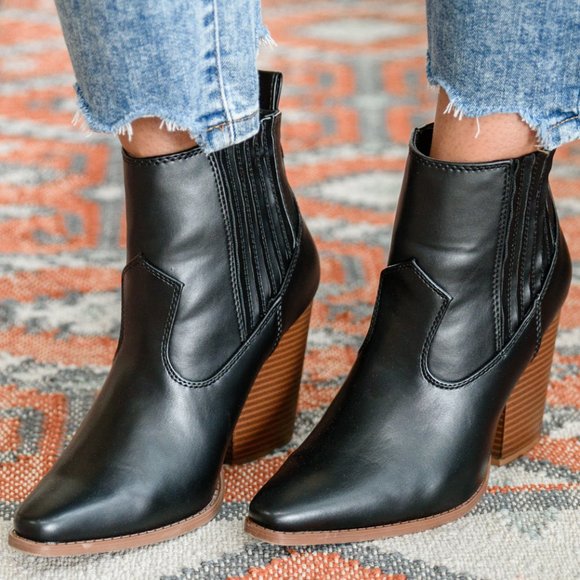 Easy As That Ankle Boots In Black - Picture 1 of 4